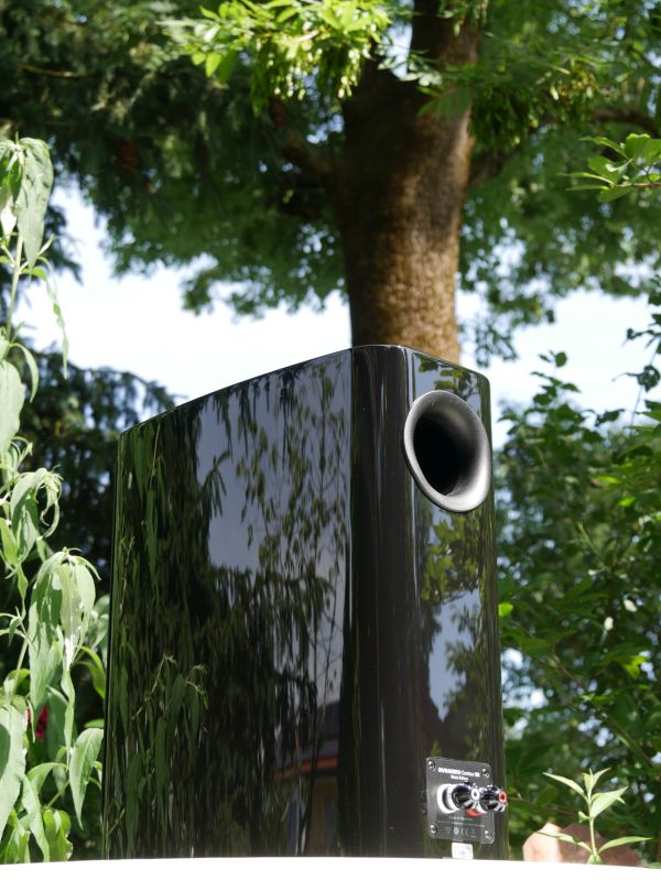 Dynaudio Contour 20 black edition schraeg von hinten unten